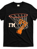 Men's T-Shirt Im With Raised Fist Slamming Through Basketball Hoop