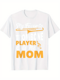 Men's T-Shirt My Favorite Trombone Player Is My Mom With Yellow Musical Graphic Trombone