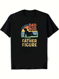 Men's T-Shirt Its Not A Dad Bod Its A Father Figure Sunset Silhouette Man Exercising