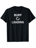 Men's T-Shirt Burp Loading Symbol And Simple Text With Black Shirt