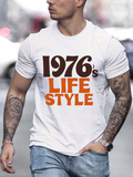 Men's T-Shirt Retro Typography With Bold Letters On Clean White Tee