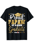 Men's T-Shirt Proud Papaw Of A 2025 Graduate With Graduation Hat And Diploma Design Graduation