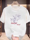 Men's T-Shirt Ladsoft Need Delicate Lilies With Line Art Flowers