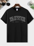 Men's T-Shirt Yahweh The Great I Am Bold Lettering On Black Tee