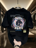 Men's T-Shirt Lasting Words Colorful Scribbled Circle Featuring Full Zero Text Tee