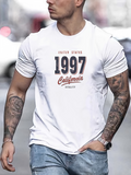 Men's T-Shirt United States 1997 California Letters Under Vintage Sunlight Typography