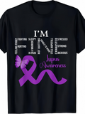 Men's T-Shirt I Am Still Hopeful With Purple Ribbon Butterfly Lupus Awareness