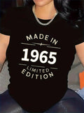 Women's T-Shirt Made In Limited Edition Bold Typography With Central Numeric Design