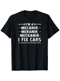 Men's T-Shirt Im A Mechanik Mekanik Meckanik I Fix Cars With Tools Layout Typography