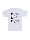 Men's T-Shirt Three Black Letters With Metal Screws And Nuts Illustration