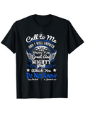 Men's T-Shirt Call To Me Great And Mighty Wings With Blue Stars On Black T Shirt