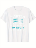 Men's T-Shirt Diabetics With Blue Syringes Under Bold Text T Shirt