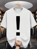 Men's T-Shirt Minimal Bold Black Shape Centered Exclamation Mark