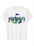 Men's T-Shirt Golf Green With Flag Club And Cart Under Sunshine Mama