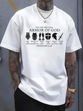 Men's T-Shirt Put On The Full Armor Of God With Illustrations Featuring Biblical Symbols
