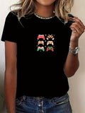 Women's T-Shirt Playful Candy Colored Patterned Gaming Controllers Graphic Shirt