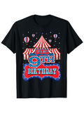 Men's T-Shirt Carnival Tent With Colorful Balloons And Neon Lettering Birthday
