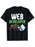 Men's T-Shirt Web Developer Playful Spider Typing On Modern Laptop