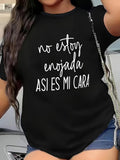 Women's T-Shirt Alphabet Print