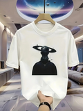 Men's T-Shirt Surreal Astronaut Floating Among Planets Under Cosmic Sky Figure