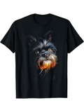 Men's T-Shirt Vivid Brushstroke Colorful Fur Portrait Of Playful Dog