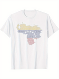 Men's T-Shirt Pastel Map Silhouette With Subtle Script Overlays Venezuela