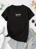 Women's T-Shirt Adulting Loading Bar Graphic With Playful Statement Typography Shirt
