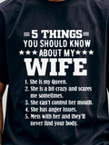 Men's T-Shirt Five Important Things To Remember About My Loyal Wife