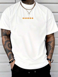 Men's T-Shirt Minimal Yellow Dots Arranged In A Row Centered Pattern