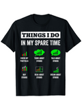 Men's T-Shirt Things I Do In My Spare Time Investing Charts Stock Portfolio