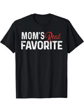 Men's T-Shirt Moms Real Favorite Bold Distressed Lettering Black T Shirt