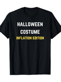 Men's T-Shirt Halloween Costume Inflation Edition Text Design With Bold Lettering Statement Shirt