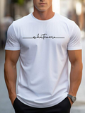 Men's T-Shirt Whatever Minimalist Handwritten Text Underlined Center T Shirt