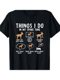Men's T-Shirt Things I Do In My Spare Time Graphic Goats Computer Television Bed