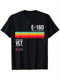 Men's T-Shirt Retro Rainbow Stripes With Bold Text Vhs Cassette Tape