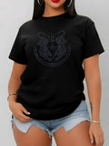 Women's T-Shirt Intricate Eastern Design With Serpentine Patterns And Abstract Motifs Dragon