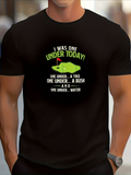 Men's T-Shirt One Under Tree Bush Water With Simple Golf Course Graphic