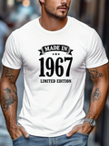 Men's T-Shirt Made In 1967 Limited Edition Classic Year Typography Print