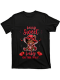 Men's T-Shirt Berry Sweet Strawberries Surrounding Smiling Cartoon Baby Girl