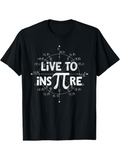 Men's T-Shirt Live To Inspire With Mathematical Graph Pi Symbol Shirt