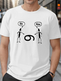 Men's T-Shirt Six Nine Debate Over Stylized Number Dialogue Illustration