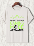 Men's T-Shirt Do Not Disturb Neon Green Controller Gaming Mode Activated T Shirt
