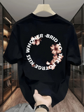 Men's T-Shirt Brid To The Forget Kiss With Whoner Circular Daisy Flowers Design