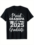 Men's T-Shirt Proud Grandpa Of A 2025 Graduate With Graduation Cap And Diploma Motif