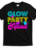 Men's T-Shirt Glow Party Squad Neon Letters With Colorful Paint Splash Text