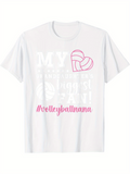 Men's T-Shirt My Heart Glowing Love Hashtag Volleyball Mama Quote Volleyball