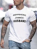 Men's T-Shirt Boyfriend Fiance Husband Bold Modern Relationship Evolution T Shirt