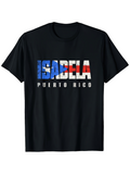 Men's T-Shirt Isabela Puerto Rico Distressed Flag Print Lettering T Shirt