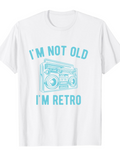 Men's T-Shirt Im Not Old Im Retro Vintage Radio With Blue Accents In Central Print Boombox