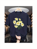 Men's T-Shirt Bright Yellow Blooms Arranged In A Lively Cluster Flower